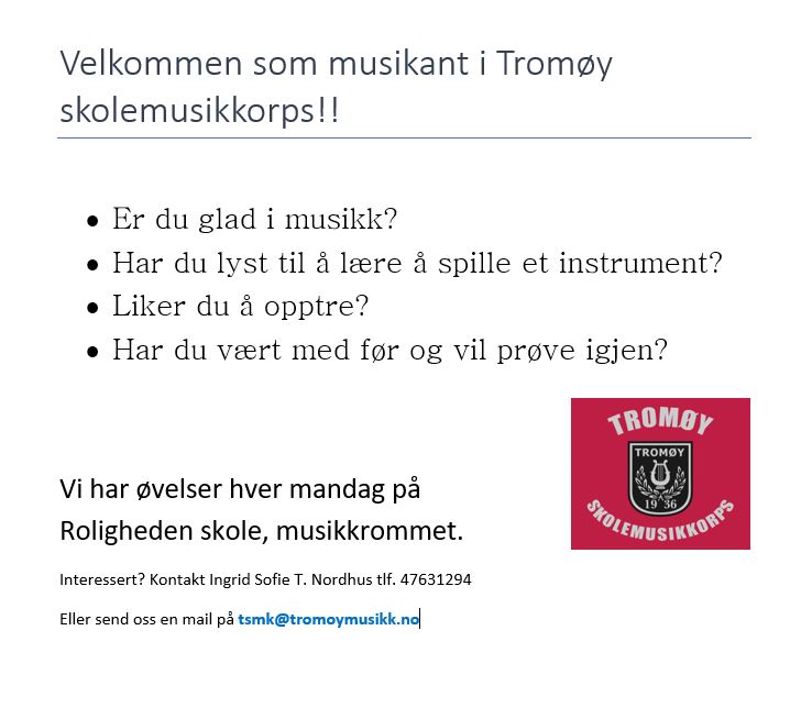 Vil du bli med i korpset vårt?